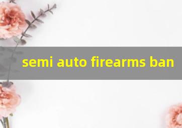  semi auto firearms ban